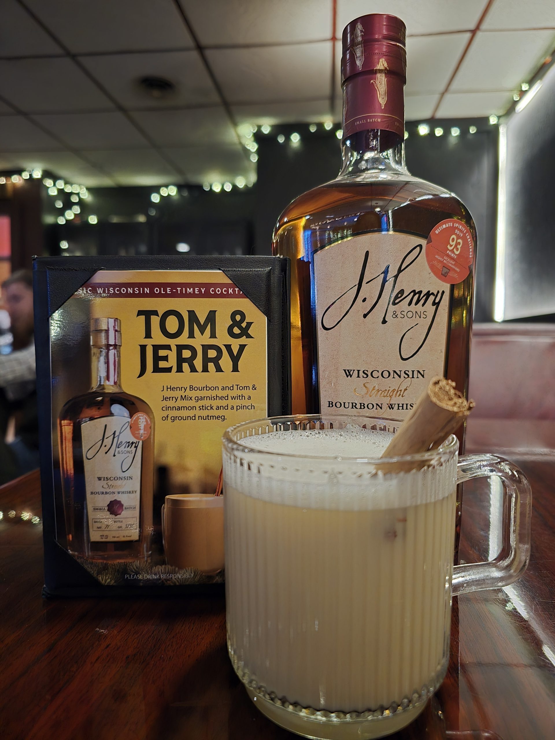 Mia's Italian Restaurant Tom & Jerry with J.Henry Bourbon